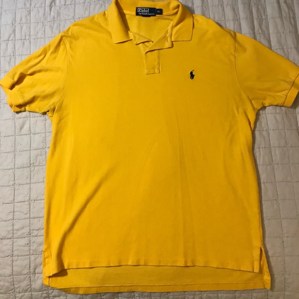 Yellow Men’s Polo Shirt, Polo by Ralph Lauren, XL